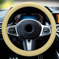 Car Steering Wheel Cover, Non-Slip Silicone Material, Multiple Color Choices, Universal Auto Parts Steering Wheel Cover, Suitable for Most Cars (Champagne)