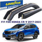 Goodyear Shatterproof in-Channel Window Deflectors for Honda CR-V (CRV) 2017-2022, Rain Guards, Window Visors for Cars, Vent Deflector, Car Accessories, 4 pcs - GY003445LP