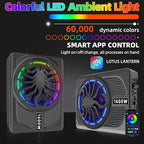 2026 Upgraded 1600W 10" Ultra-Slim Active Under Seat Car Subwoofer Built-in Amplifier & LED Lights | Distortion-Free Bass | Low Pass Filter, Gain & Bass Boost Control