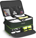 2 Layer Golf Trunk Organizer, Golf Gifts for Men with Separate Ventilated Compartment for 2 Pair Shoes, Waterproof Car Trunk Locker for Balls, Tees, Clothes, Gloves, Gifts for Golfers