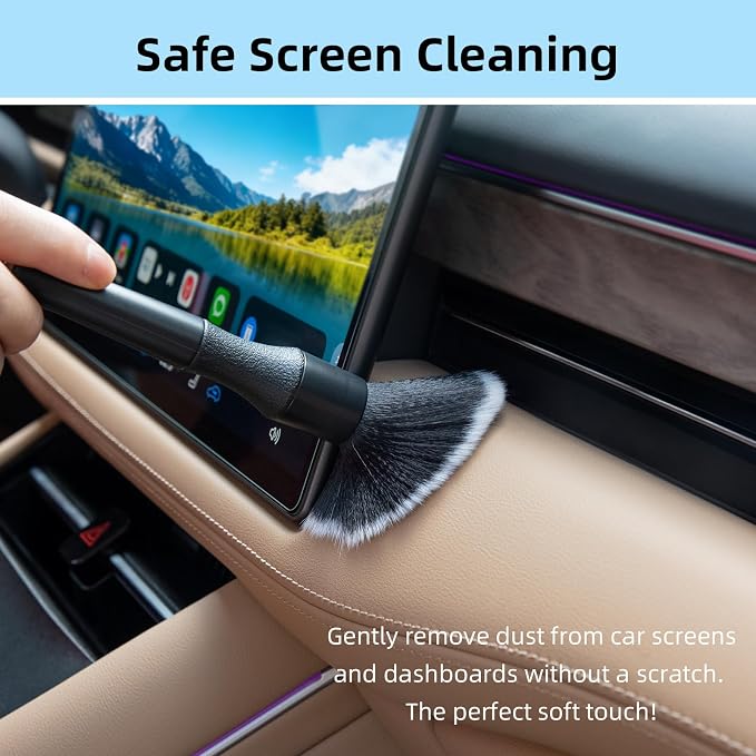 Car Interior Detailing Cleaning Kit-10Pcs Car Screen Cleaner,Clean Gel, Detailing Brush, Cleaning Tools for Car, Keyboard and Interior Cleaning