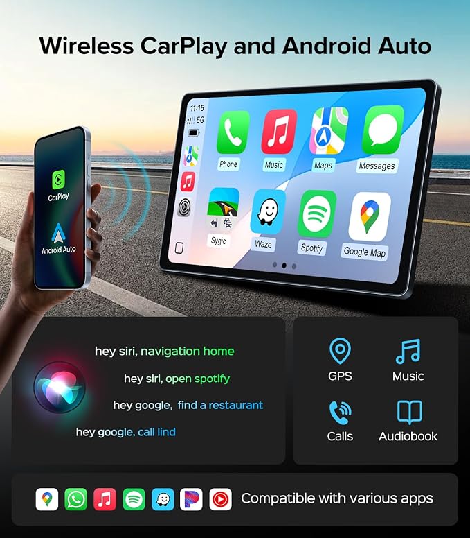 11.5''Car Radio for Chevy Silverado Radio GMC Sierra Stereo 2014-2018 with Wireless CarPlay & Android Auto/Android 13 /5G WiFi/TouchScreen/FM/AM/4GB RAM + 64GB ROM (Inches, 11.5)