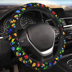 Autism Awareness Steering Wheel Cover Anti-Slip,Sweat Absorption Universal 15 inch Steering Wheel Covers Cute car Accessories for Men Women
