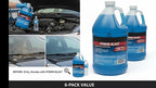 (6 Gallons) - Power Blast Windshield Washer Fluid, +32°F Protection, Blue, 1 Gallon Jug, Ready to Use (6 GALLONS, Blue Power Blast +32°F)