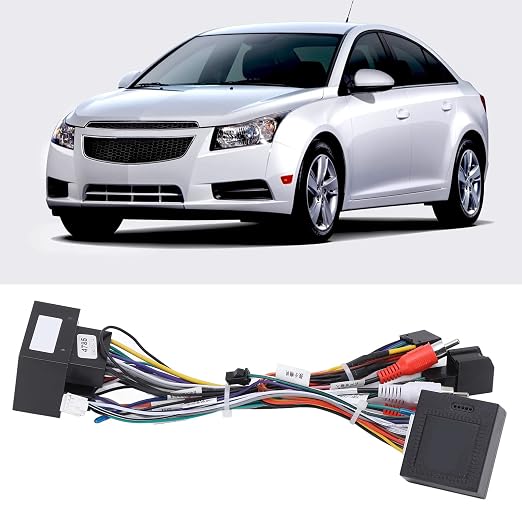 Radio Wiring Harness Fit for Cruze, Audio Wiring Harness with CAN Bus Box 16Pin Replacement