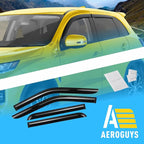 Extra Durable Window Deflectors Tape-On Window Visors Rain Guards Fit for Mitsubishi Outlander Sport 2011-2026, Sun Visors, Wind Vent for Shades, Exterior Car Accessories - 4pcs. AG0820