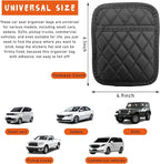 2PCS Car Side Pocket Organizer, Leather Auto Seat Storage Bag for Cell Phone Sunglasses, Waterproof Document Holder Tray Pouch for Vehicle Seat Gap Filler, Car Accessories (Small)