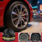2PCS Tire Shine Cream - Car Tire Ceramic Coating for Deep Black Gloss, Powerful Wheel Cleaning Refurbish Wax with UV Blocking Dust, Tyre Nourish Cream for Long-Lasting Auto Care