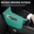 Stacool Upgraded Car Center Console Cover,Microfiber Leather Car Armrest Cover Cushion with 2 Storage Bags,Universal Car Armrest Storage Box (Turquoise)