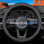 Deer Route Custom-Fit Leather Car Steering Wheel Cover for Buick, B-Style, Non-Slip, Breathable