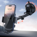 Car Phone Holder - [Strongest Military-Grade Suction Cup] 360° Rotation Phone Holders for Your Car Quick Release Adjustable Phone Mount for Car Dashboard for iPhone 17 16 Pro Max Galaxy Truck