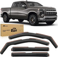 in-Channel Rain Guards for Chevy Silverado/GMC Sierra 2500HD 3500HD Crew Cab 2020–2026, Window Deflectors Wind Deflectors Vent Visors, Keep Rain Out & Reduce Wind Noise, 4PCS