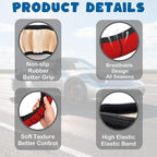 Car Steering Wheel Cover, 14.5"-15" Inch Universal Anti-Slip DurableSteering Wheel Protective Cover, Breathable Auto Interior Decoration Accessories for Sedan SUV Truck (Red Spider Web)