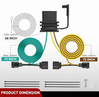 4 Pin Trailer Wiring Harness Kit 56009 Vehicle Standard 4 Way Connector Custom for 2007 2008 2009 2010 2011 2012 2013 Jeep Grand Cherokee Simple Fit Tow Hitch Harness