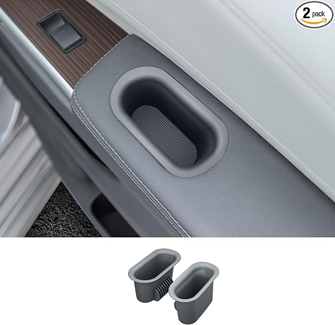 Car Door Organizer Tray for Sienna 2021 2022 2023 2024 2025 Front Door Side Storage Box Organizer Tray Pocket Armrest Container Interior Accessories for Sienna (2PCS)