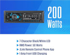 MPR210 Single DIN Bluetooth Car Stereo, Hands-Free, AM/FM, USB | Bluetooth hands-free calling and streaming, push-to-talk assistant, USB playback and charging