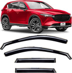 Voron Glass in-Channel Extra Durable Rain Guards for Mazda CX-5 2017-2025, Window Deflectors, Vent Window Visors, 4 Pieces - 200682