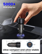 USB C Car Charger, 75W Mini Cigarette Lighter USB Charger | 45W PD&QC 3.0 USB C Fast Charge,Mini Cigarette Lighter Adapter for iPhone 17 16 15 14 Pro Max,Samsung S26 S25,Note,Pixel,iPad