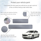 4 PCS Car Door Sill Protector, 3D Carbon Fiber Auto Door Entry Edge Guard Protection Trim, Anti-Scratch Threshold Cover Strips, Sill Protection Sticker for Car SUV Truck (Silver)