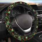Wild Strawberry Elastic Steering Wheel Cover Non-Slip Breathable Steering Wheel Protector Fit Auto, SUVs, Truck