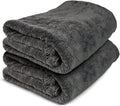 Mega Car Drying Towel - Holds Up to 9 lbs, No Streaks, Scratches, or Water Spots | 1200 GSM Microfiber Double Twist Pile & Edgeless Design, 1 Quick & Effortless Dry, 2 Pack - 24” x 36”