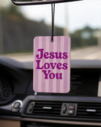Blue and Purple Christian Car Air Freshener 4 Pcs for Women Girls | Preppy Religious Car Accessories Mirror Decor, Christian Hanging Air Freshener for Cars Closet Drawer Books