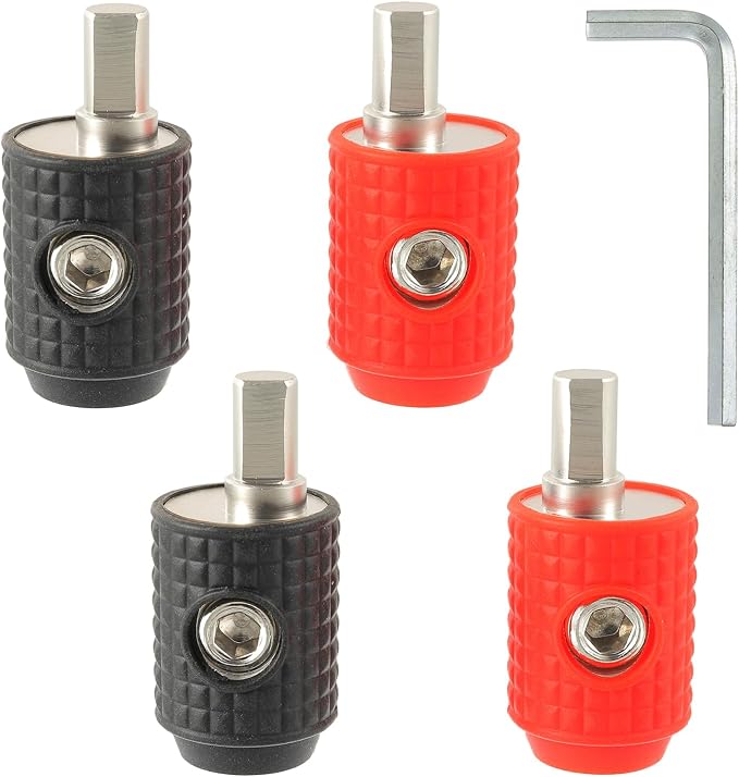Amp Input Reducer 1/0 Gauge to 4 Gauge Reducer Car Stereo Power/Ground GA adapters with Red/Black Silicon Covers and Hex Tool for Car Audio Systems (Pack of 4)
