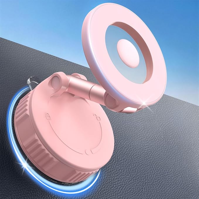 Phone Holders for Your Car for Magsafe Car Mount (130LB Ultra Suction Cup & 360° Adjustable) Vacuum Cell Phone Car Mount, Magnetic Car Phone Holder for Dashboard/Windshield for iPhone & Android