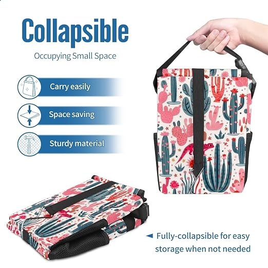 Car Trash Can – Lightweight and Portable with Durable Water-Resistant Coating, No Installation Required, Practical and Ample Capacity,Car Accessories Interior Car Organizer. Cactus