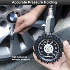 Tire Pressure Gauge 100psi Glow in The Dark, 2.5” Dial Mechanical Tire Gauges for Tire Pressure, Certificated Accuracy Analog Air Pressure Gauge for Cars, Trucks, Bicycles.