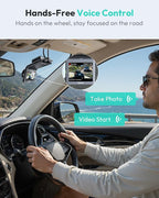G300 Plus 4K Dual Dash Cam Front and Rear [2026 Upgraded], STARVIS 2 Sensor, 64GB Card Included, Voice Control, 5GHz WiFi Dashcam Front and Rear Camera, GPS,WDR Night Vision,24H Parking Mode
