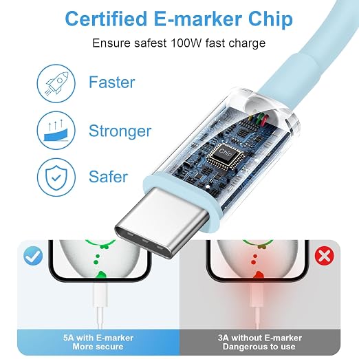 3FT Car Carplay Cable for iPhone 17 16 15 Cable USB to USB C Cable[Apple MFi Certified] USB C Carplay Cord,iPhone 17 Charger Cord,iPhone 16 Car Charger,USB to Type C Cable Car Charging Cable(Blue