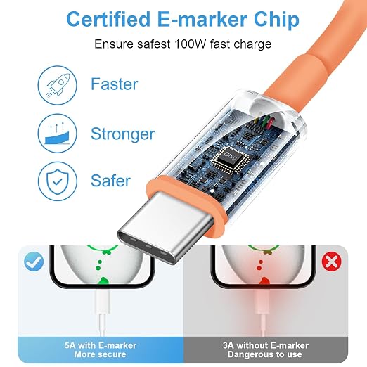 10FT Car Carplay Cable for iPhone 17 16 15 Cable USB to USB C Cable[Apple MFi Certified] USB C Carplay Cord,iPhone 17 Charger Cord,iPhone 16 Car Charger,USB to Type C Cable Car Charging Cable(Orange)