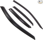 Outside Mount Window Vent Visors Rain Guards Compatible with Audi A3 Sedan 2013-2015 | Side Window Wind Deflectors Rain Shields | Smoke Tinted, 4 Pcs Set, DGWV-777