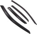 WD2-777B Dark Smoke 4 Pcs Set Window Visor (Outside Mount) Deflector Rain Guard Compatible with 2016-2018 Audi A3 Sedan