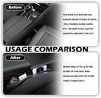 2PCS Car Seat Gap Filler Organizer,Multi-Purpose Car Seat Gap Fillers with Seats Belt Holes & Phone Holder,Universal Console Catcher Between Seats Cars Interior Accessories