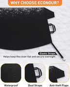 Car Snow Cover Compatible for Toyota Highlander| Windshield Cover for Ice and Snow with S-Hook Straps | Heavy-Duty 600D Oxford Winter Car Cover, Waterproof & Anti-Slip