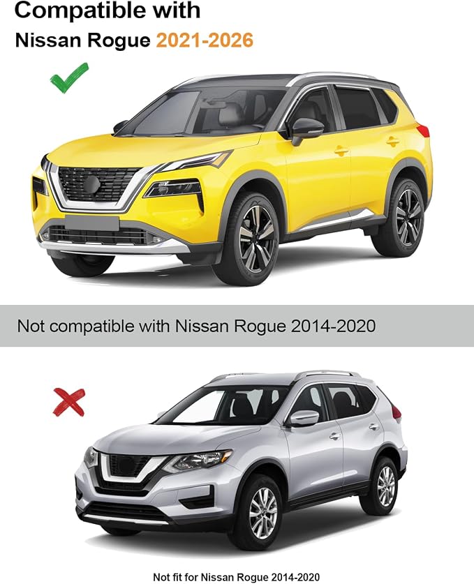in-Channel Window Rain Guards Fit for Nissan Rogue 2021-2026 Rain Guards Extra Durable Window Deflectors Visors Vent Visors Vent Shades Car Accessories -4 pcs