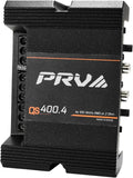 QS400.4 2 Ohm Mini Compact 4 Channel Car Audio Amplifier 4 x 100 Watts RMS at 2 Ohm - 400 Watt Amp Stereo 12 Volts Amp Class D Full Range Bridgeable