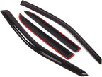 WD2-029 Dark Smoke 4 Pcs Set Window Visor (Outside Mount) Deflector Rain Guard Compatible with 2004-2009 Cadillac SRX