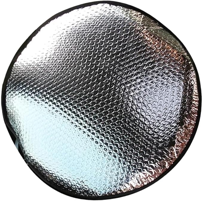 Car Steering Wheel Sun Shade, 18.1" Sun-proof Anti-aging Steering Wheel Sun Cover, Edge-locking Heat-insulated Fully Wrapped Protector, Universal for Most Cars (Silver)