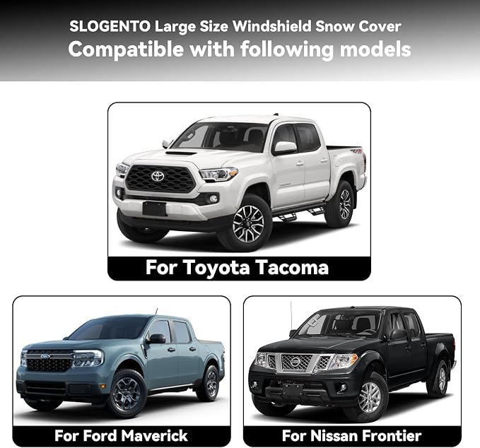Windshield Cover for Ice and Snow Custom Fit for 2022-2023 2024 2025 2026 Nissan Frontier Accessories Heavy Duty Windshield Covers for Truck Window Protector for Snow Rain Dust Hail Protection