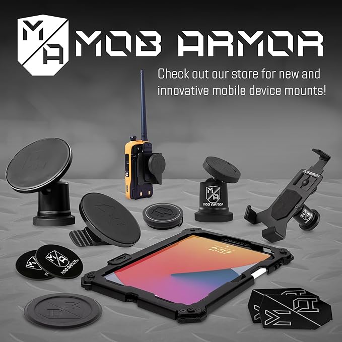 MobNetic Maxx MS - MagSafe Compatible Car Phone Mount w/ 90º Tilt, 360º Rotation & Durable Aluminum Build, Magnetic Holder for iPhone & Android Devices, USA Assembled - Multi-Colored