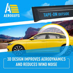Extra Durable Window Deflectors Tape-On Window Visors Rain Guards Fit for Honda Accord 2018-2022, Sun Visors, Wind Vent for Shades, Exterior Car Accessories - 4pcs. AG0183