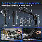 Car Cleaning Gun Detailing Interior Dryer Air Blow Gun, High Pressure Blower Gun, Car Detailing Kit Interior Cleaner, Car Detailing Tools for Car Quickly Blasts Dirt and Dust Works with Air