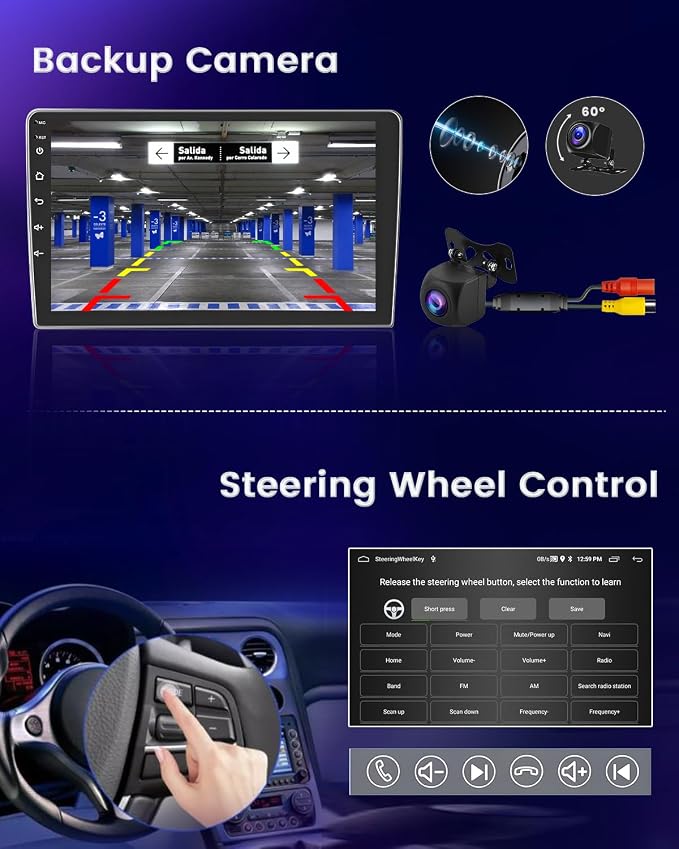 2+64GB for Kia Soul 2014 2015 2016 2017 (Manual A/C) Android Car Stereo Wireless Carplay Android Auto 9 Inch Touchscreen Car Radio GPS Navigation WiFi Bluetooth FM EQ+Backup Camera