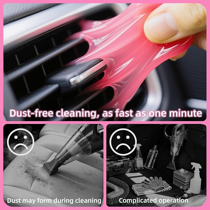 Car Cleaning Gel Reusable Car Clean Putty 4Pack - Universal Car Interior Cleaner Slime for Keyboard Cleaner,Cute Car Cleaning Accessories, 4 Fragrances,Dust Remover Gifts for Men & Women