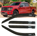4pcs Original Shatterproof Side Window Wind Deflectors for F-150 15-24,Outside Mount Rain Guard Set,Window Visors for Cars,Vent Deflector for 15-24 F-150 17-24 F-250/F-350/F-450/F-550 Super Duty 94975