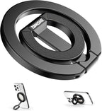 Magnetic Phone Ring for MagSafe Dual-Sided Magnetic Phone Grip Magnet Phone Stand Grip Compatible with iPhone 17/16/15/14/13 Pro Max Plus Mag Safe Accessory for Car Mounts