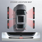 5PCS Car Door Sill Protector,Carbon Fiber Sport Threshold/Rear Bumper Guard Anti-Scratch Sticker Door Edge Protection Decorate,Interior Accessories Self-Adhesive Anti-Scratch Waterpoor(Red sport-5Pcs
